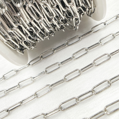 Oxidized Sterling Silver Paperclip Chain