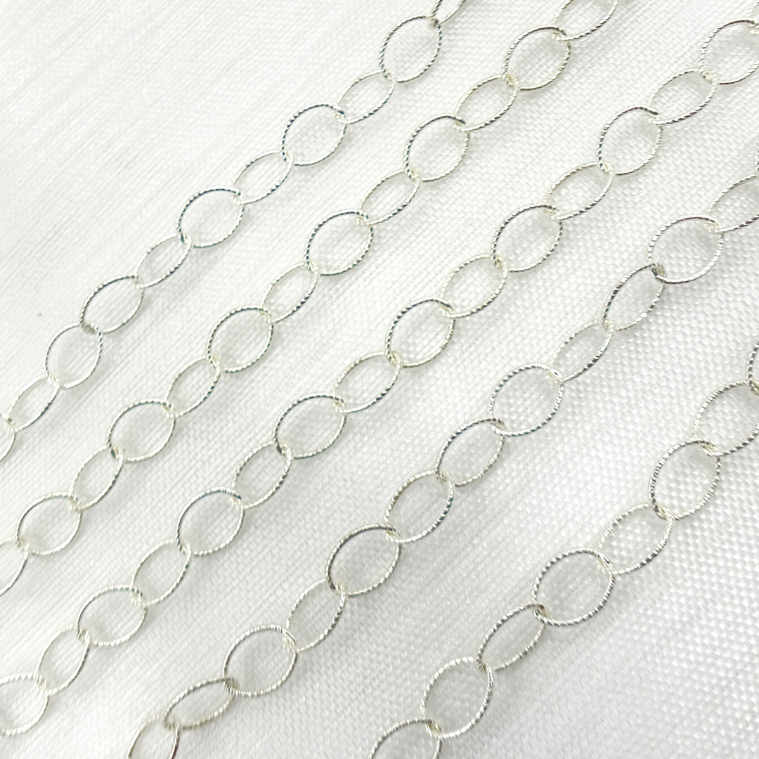 Sterling Silver Twisted Oval Link Chain