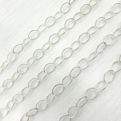 Sterling Silver Twisted Oval Link Chain