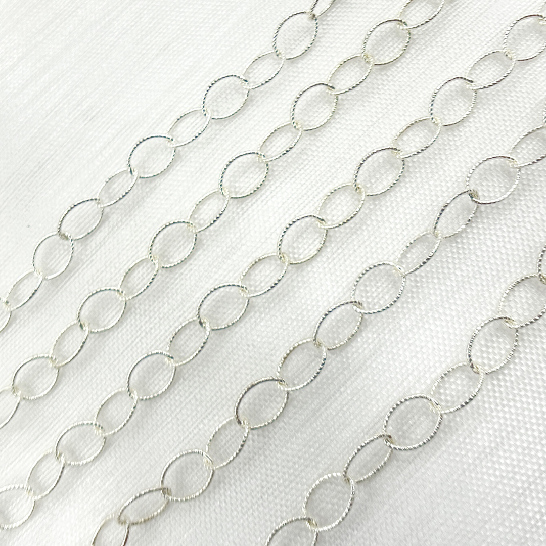 925 Sterling Silver Twisted Oval Link Chain. 720TWSS