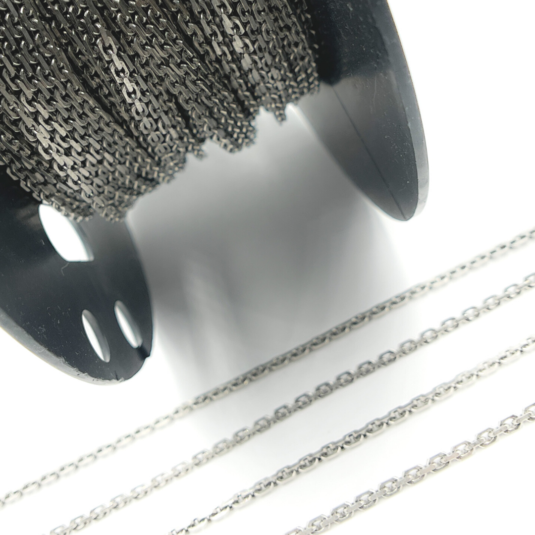 Oxidized Sterling Silver Thick Cable Link Chain
