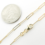 Load image into Gallery viewer, 172BB. 14K Solid Gold Flat Paperclip Chain
