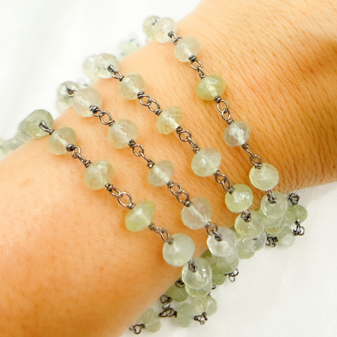 Prehnite Oxidized Wire Chain. PR1