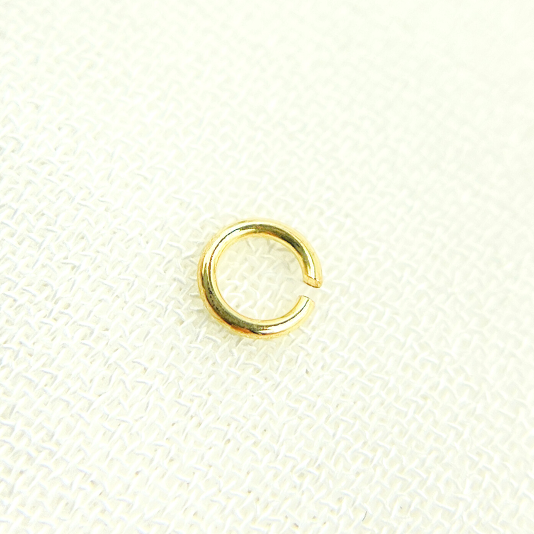 Gold Plated 925 Sterling Silver Open Jump Ring 24 Gauge 3mm. MFT050DE3GP