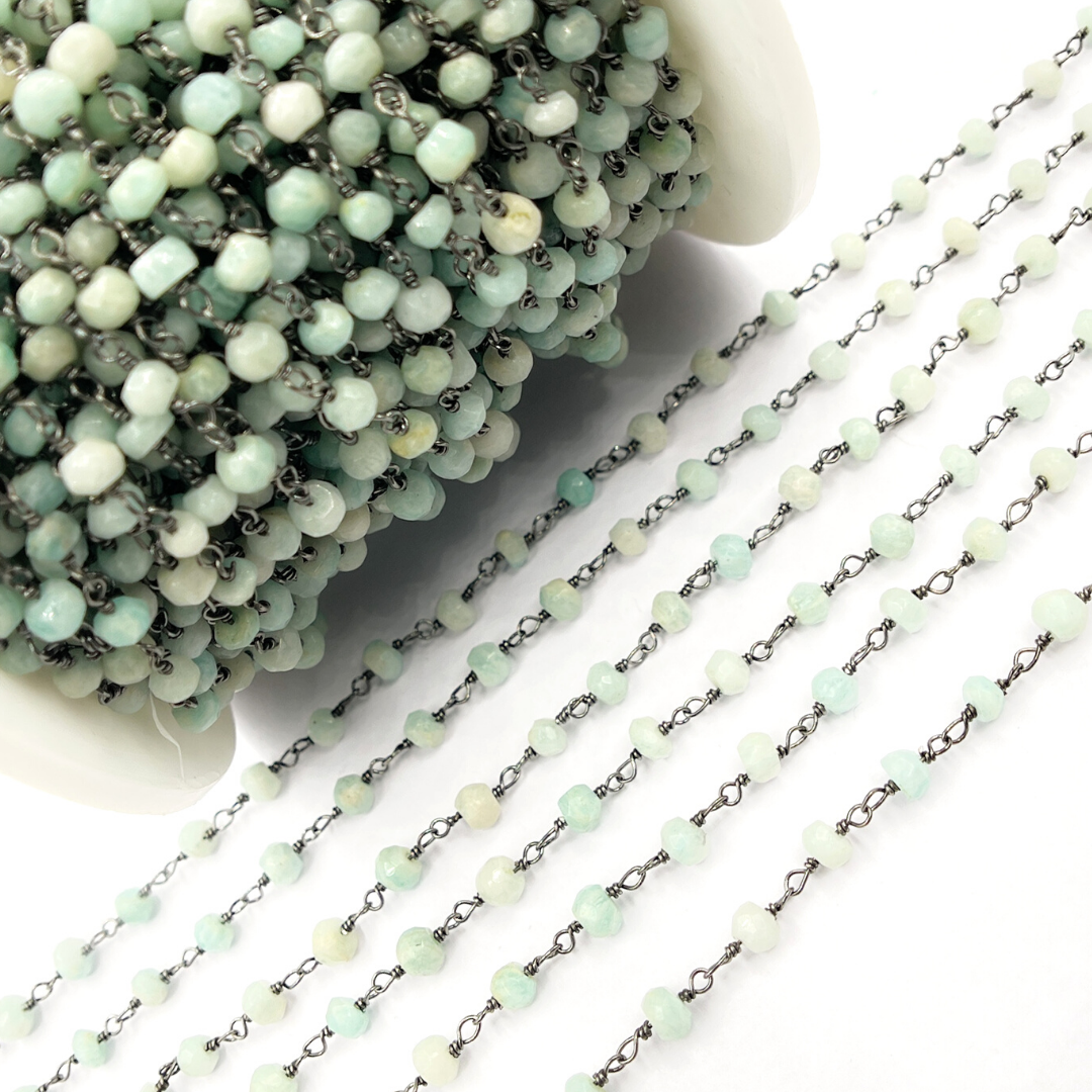 Amazonite Wire Wrap Chain