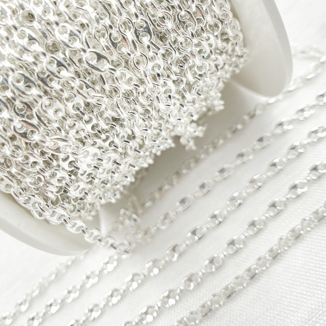 Sterling Silver Marina and Cable Link Chain
