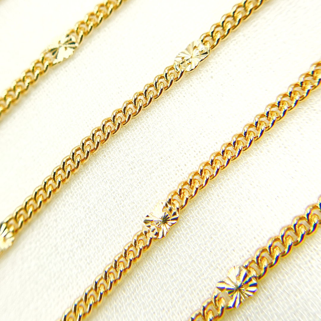 14k Gold Filled Satellite Curb Link Chain.