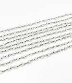 Load image into Gallery viewer, White Moonstone Oxidized 925 Sterling Silver Wire Chain. WMS19
