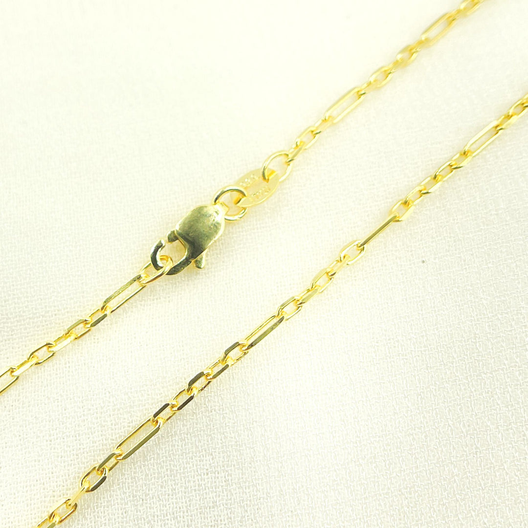 050FA5CLT5. 14K Solid Yellow Gold Diamond Cut Cable Link Chain