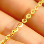 Load image into Gallery viewer, 060R08BFL4L024. 14K Solid Gold Flat Cable Chain
