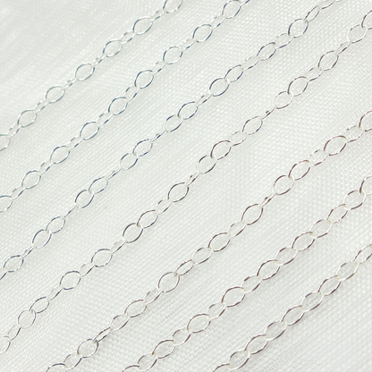 925 Sterling Silver Smooth Oval Link Chain. 