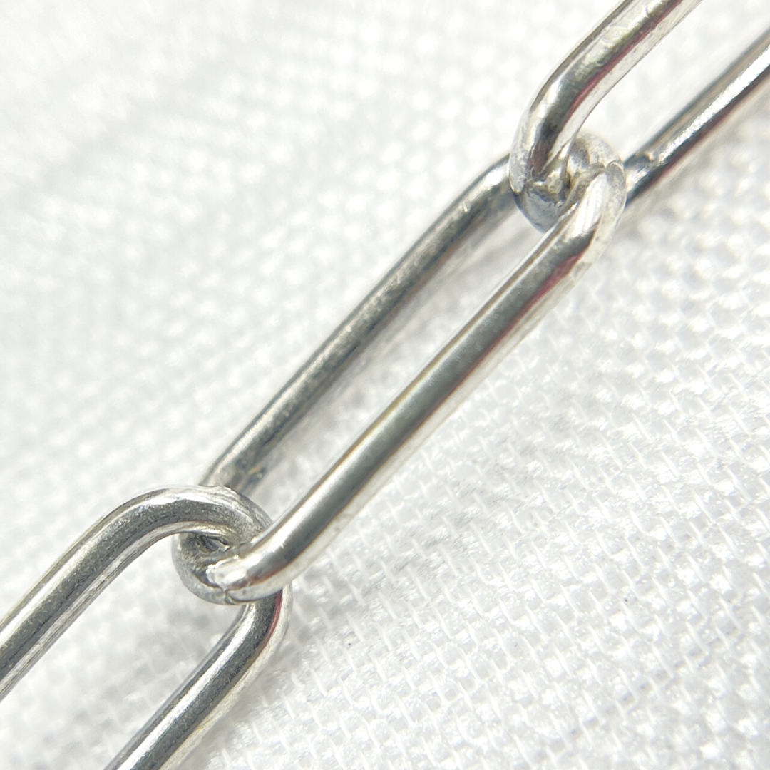Oxidized 925 Sterling Silver Paperclip Chain