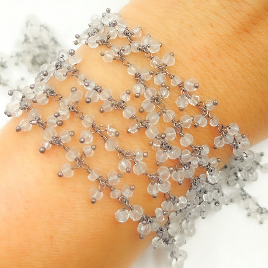 Crystal Cluster Dangle Oxidized Wire Chain