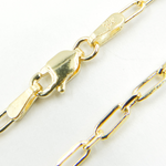 Load image into Gallery viewer, 06014559FD. 14K Solid Gold Paperclip Long &amp; Short Link Chain
