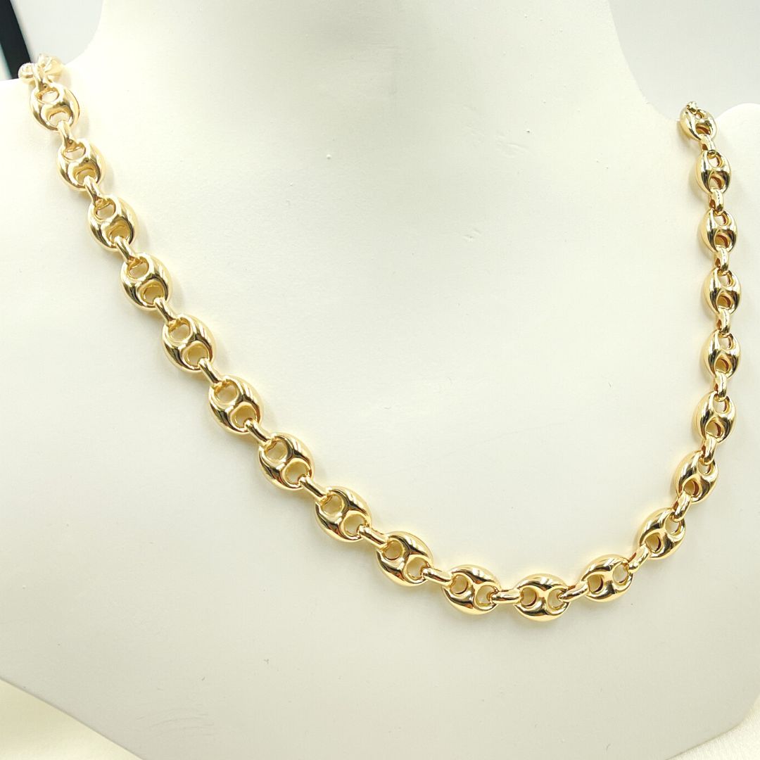 14K Solid Yellow Gold Gucci Style Link Chain