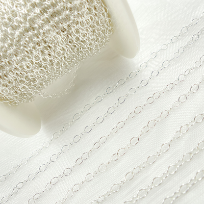 925 Sterling Silver Smooth Oval Link Chain. 
