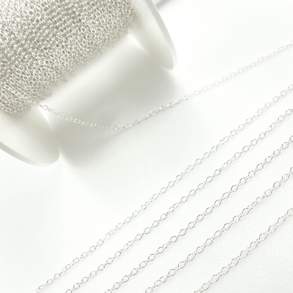 925 Sterling Silver Smooth Oval Link Chain. 