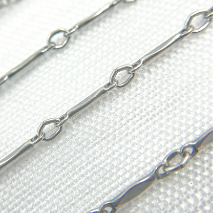 Oxidized Sterling Silver Dapped Bar Chain