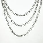 Load image into Gallery viewer, Oxidized 925 Sterling Silver Paperclip Chain. V13OX
