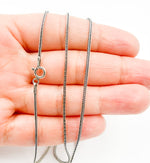 Load image into Gallery viewer, 925 Sterling Silver Oxidized Wheat Necklace Chain. Z66Necklace
