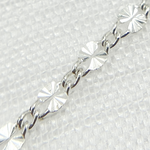 Load image into Gallery viewer, 925 Sterling Silver Diamond Cut Flat Marina Link Chain. V186SS
