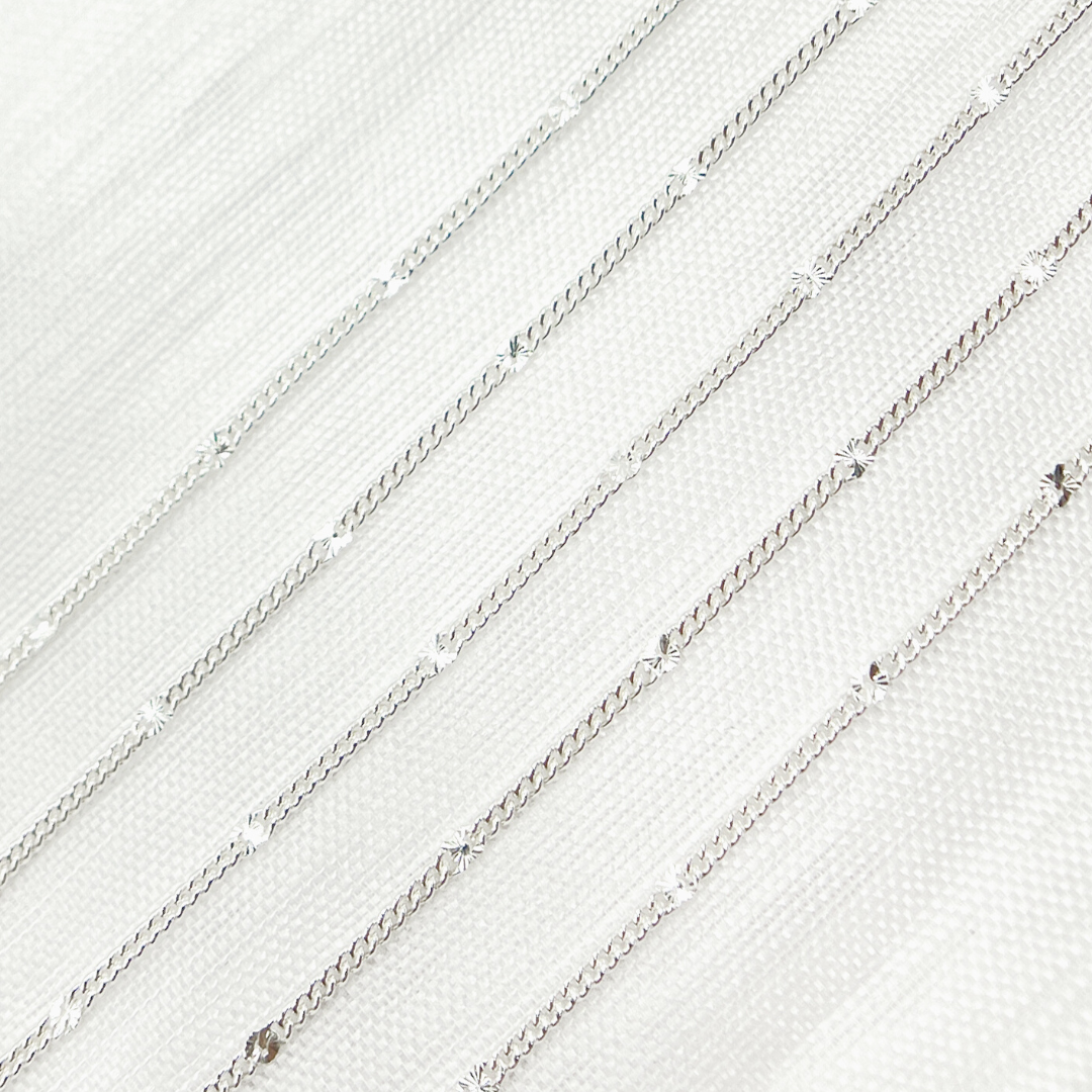 925 Sterling Silver Satellite Curb Link Chain