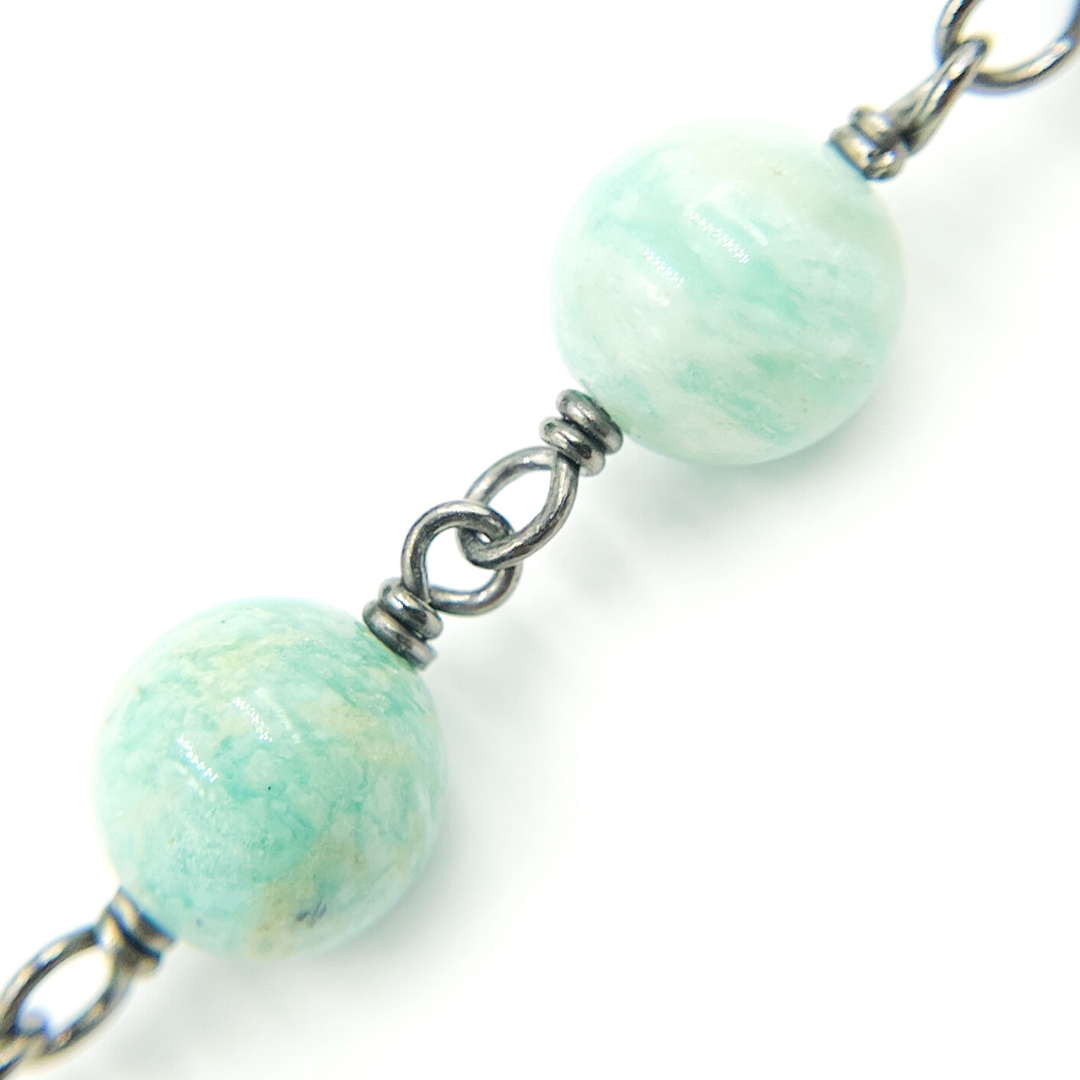 Amazonite Gemstone Round Shape Chain.