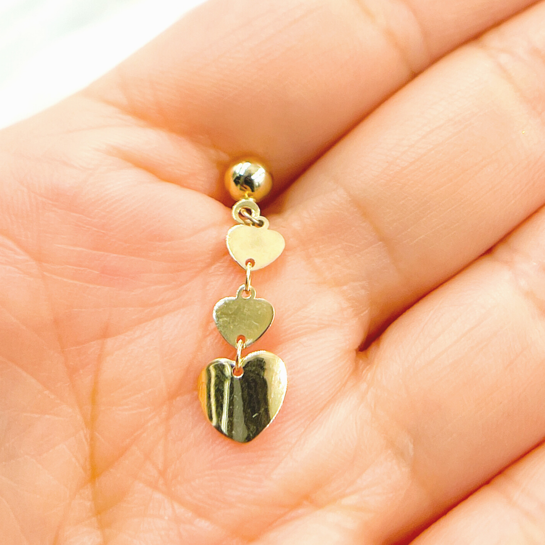 14K Solid Gold Dangle Earring
