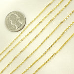 Load image into Gallery viewer, 050R01T5byFt. 14K Solid Gold Diamond Cut Cable Link Unfinished Chain
