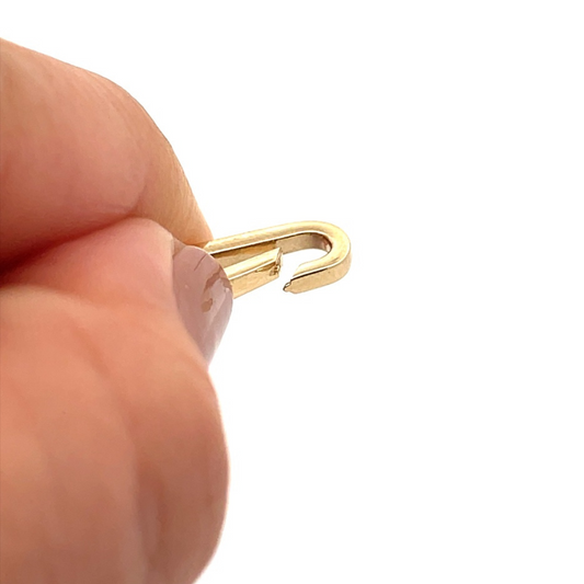 14K Solid Yellow Gold Oval Clasp