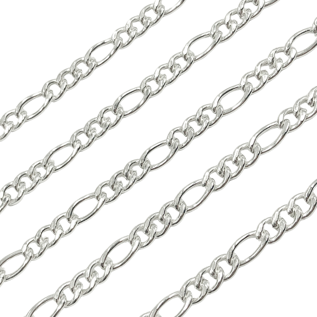 925 Sterling Silver Figaro Wire Chain. Y61SS