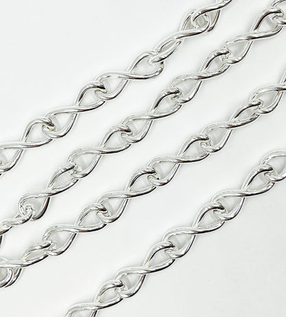 565MTSS. Sterling Silver Hollow Infinity Link Chain