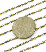 Load image into Gallery viewer, Gold Pyrite Wire Wrap Chain. PYR14
