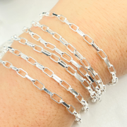 Sterling Silver Flat Oval Box Link Chain