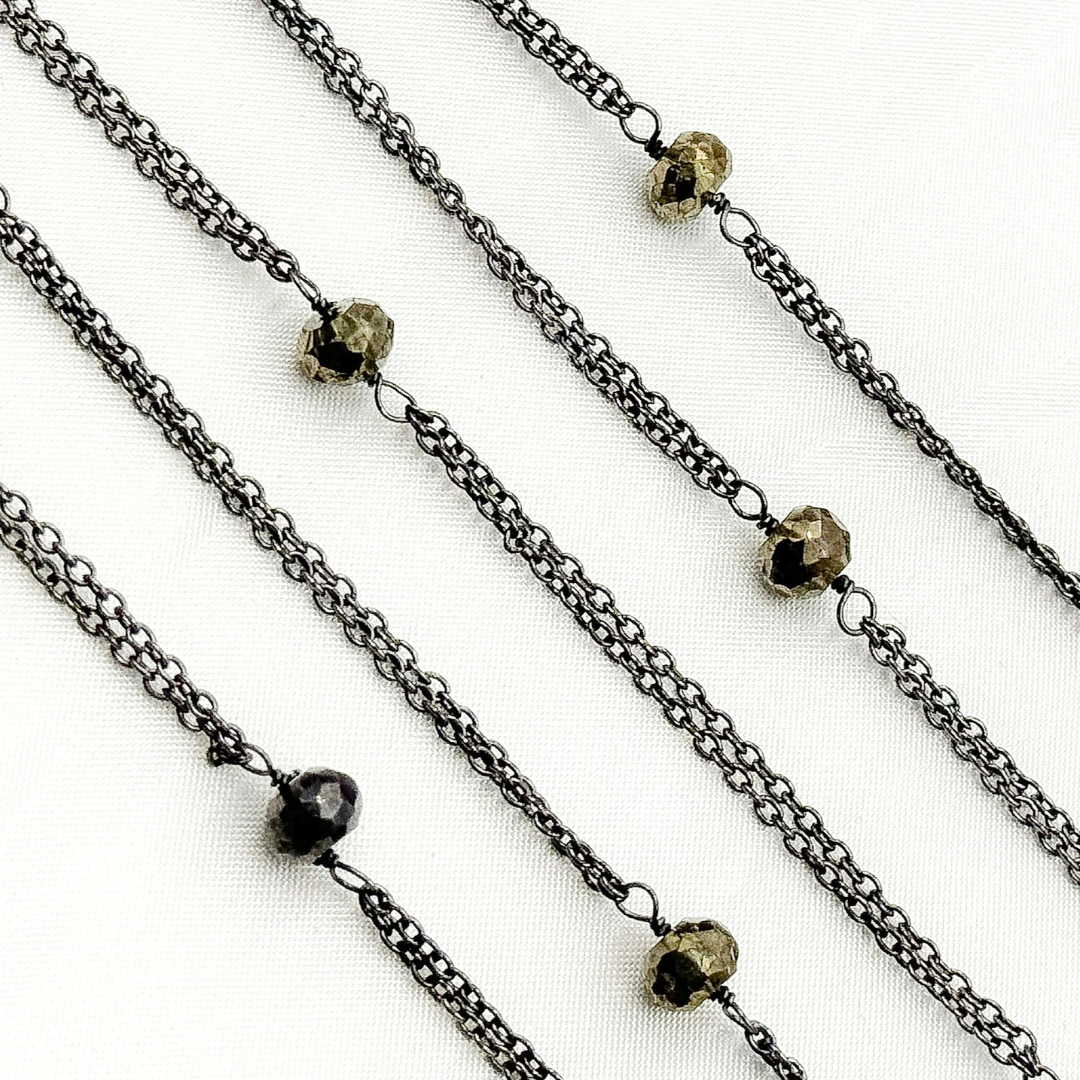 Pyrite Double Oxidized Connected Wire Chain
