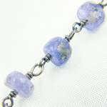 Load image into Gallery viewer, Tanzanite Oxidized Wire Chain. TAN6
