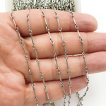 Load image into Gallery viewer, 567OX. Oxidized Sterling Silver Fancy Bar Chain
