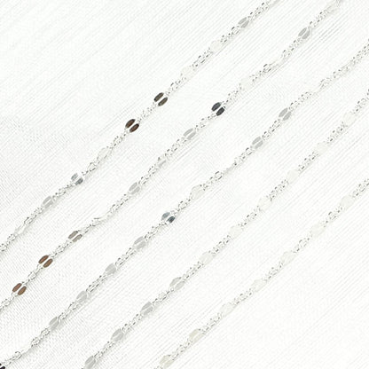 1097SS. 925 Sterling Silver Fancy Marina Link Chain