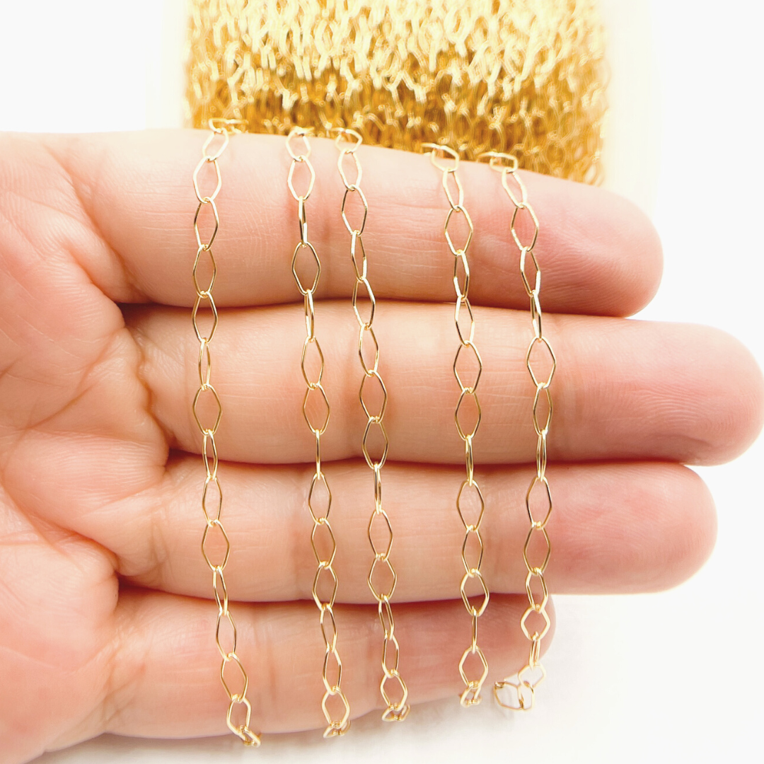 14K Gold Filled Rhomb Chain. 1371GF