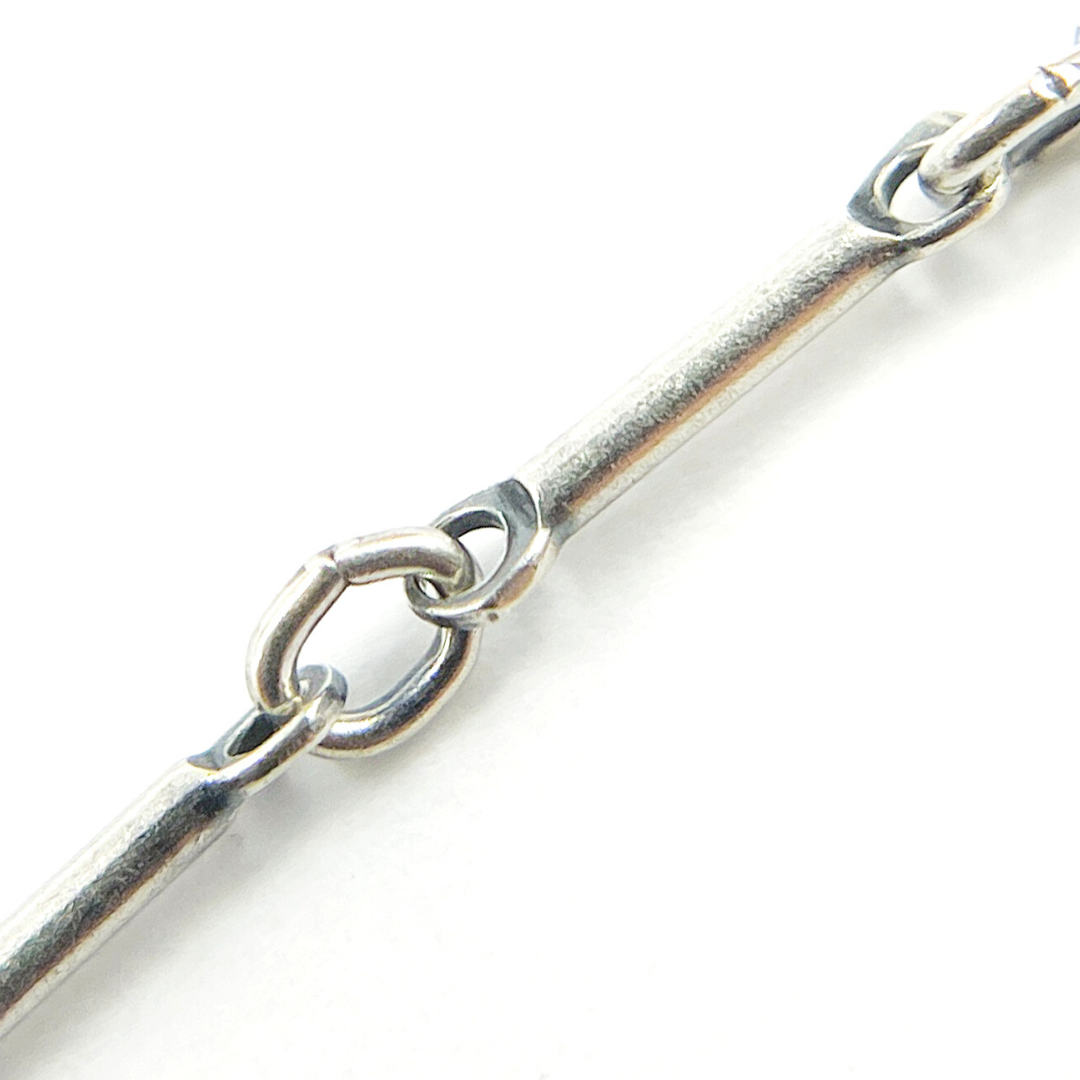 567OX. Oxidized Sterling Silver Fancy Bar Chain