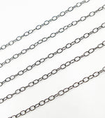 Load image into Gallery viewer, Black Rhodium 925 Sterling Silver Cable 4x3 mm Link Chain. BR7
