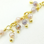 Load image into Gallery viewer, Coated Multi Moonstone Cluster Dangle Gold Plated Wire Chain. CMS42
