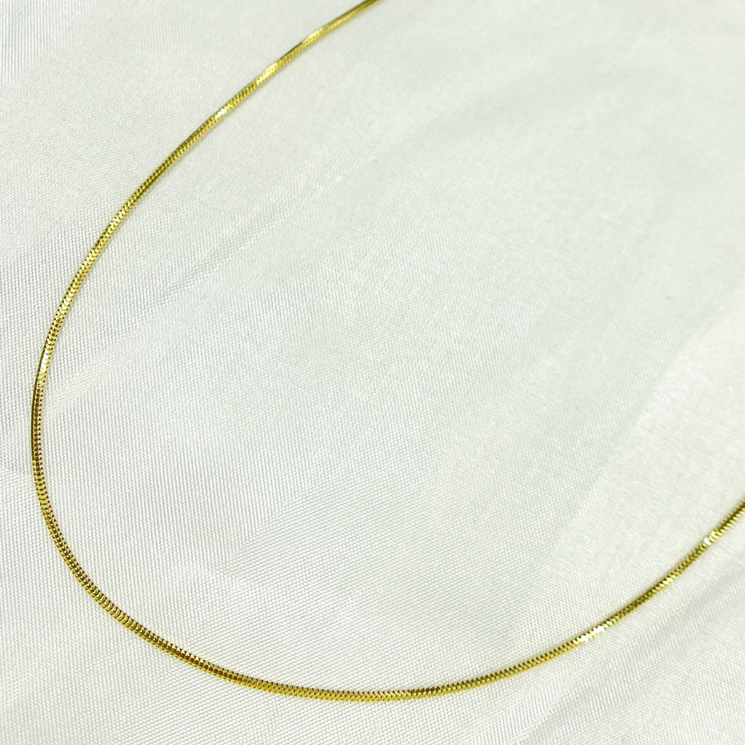 100CCTD. 14k Solid Yellow Gold Snake Necklace