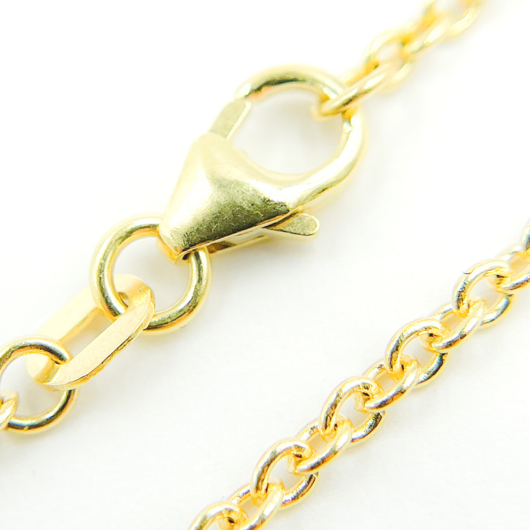 050KF. 14K Solid Gold Cable Chain