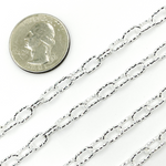 Load image into Gallery viewer, 925 Sterling Silver Diamond Cut Paperclip Chain. V137SSDC
