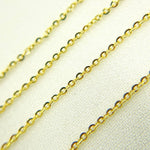 Load image into Gallery viewer, 030R08BFL4L024byFt. 14K Solid Gold Flat Cable Link Chain
