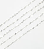 Load image into Gallery viewer, 925 Sterling Silver Flat Cable 2.8x2.2mm Link Chain. 1212FSS
