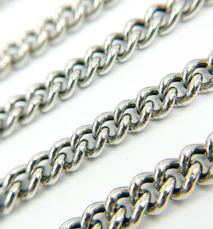 Sterling Silver Oxidized Curb Chain