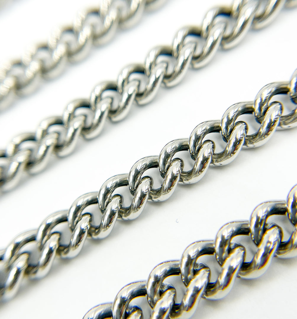 Sterling Silver Oxidized Curb Chain