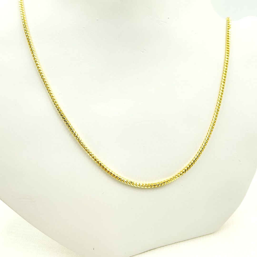 050FRFDT. 14K Solid Yellow Gold Fox Tail Chain